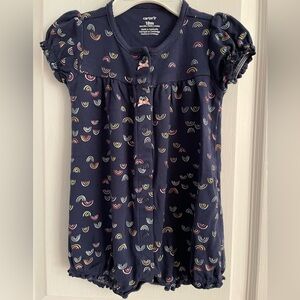 5 for $10🟢 Carter’s Cotton Baby Rainbow Cloud Romper. Snap Closure. EUC.